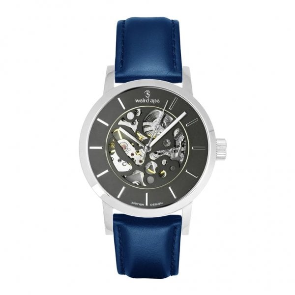 Ape-X - Black Silver / Indigo Blue Leather