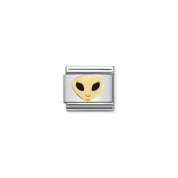 Gold Alien Face Charm