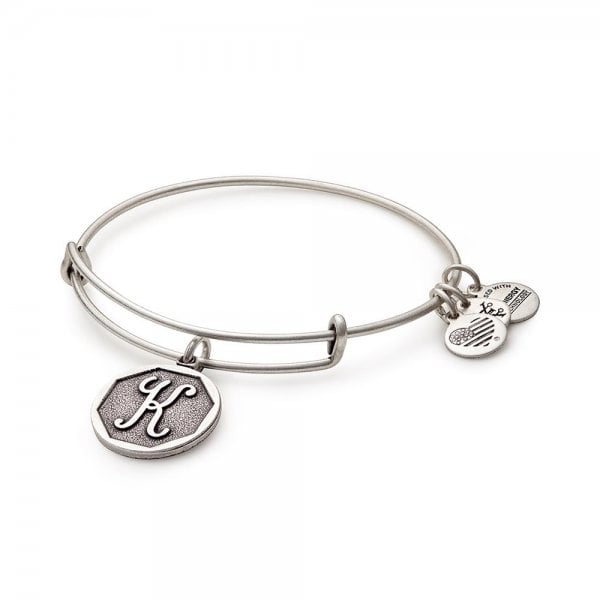 Initial K Bangle Silver