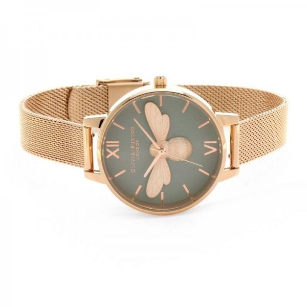 Lucky Bee Grey & Rose Gold Watch