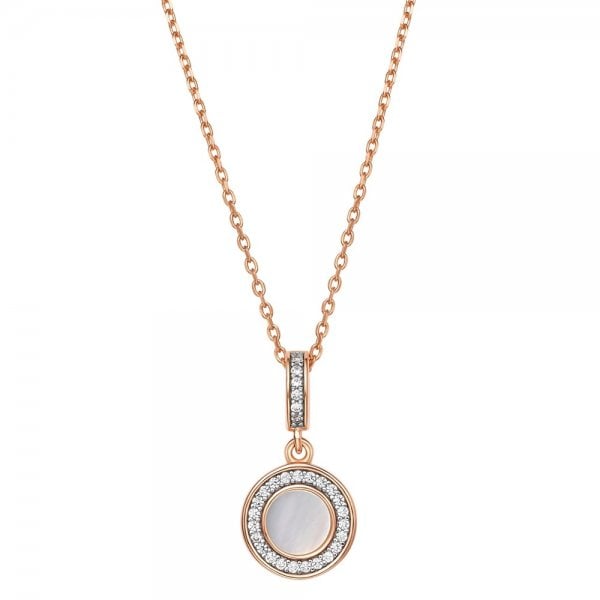 Mother of Pearl 18ct Rose Gold Plated Pendant