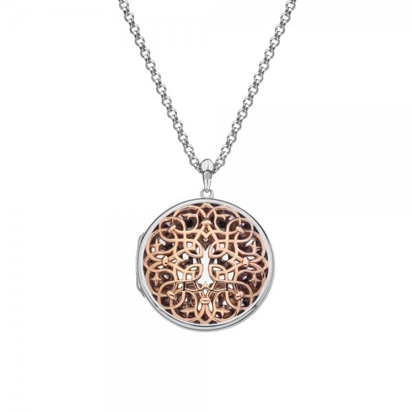 Circle Filigree Locket RG L