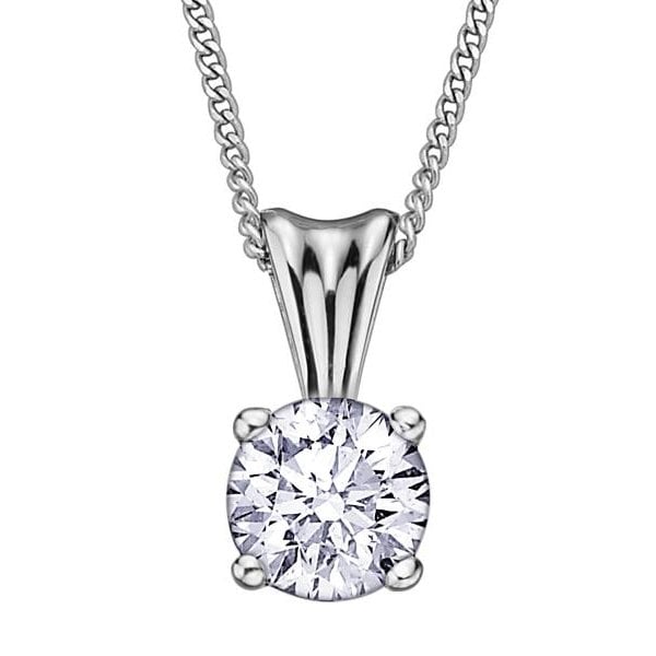 18ct WG/PD .50ct Diamond Pendant