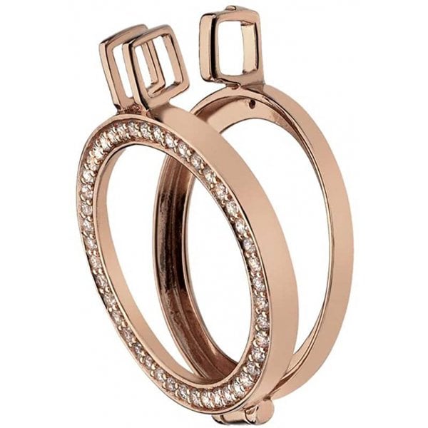 Hot Diamonds Emozioni Rose Gold Plated Crystal Diamond Reverse 25mm Coin Keeper