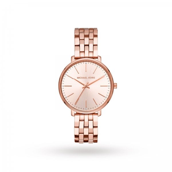 Pyper Three-Hand Rose Gold-Tone Steel Watch