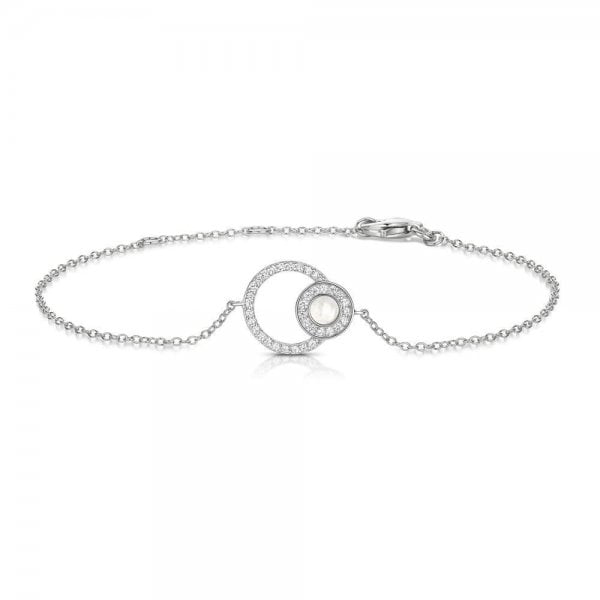 Mother of Pearl Double Circle Bracelet