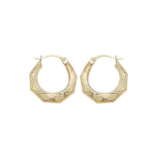 9ct Yellow Gold 10mm Creole Earrings