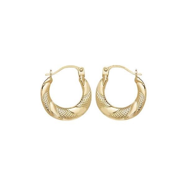 9ct Yellow Gold 8mm Hoop Earrings