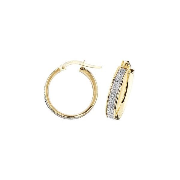 9ct Yellow Gold 15mm Hoop Earrings