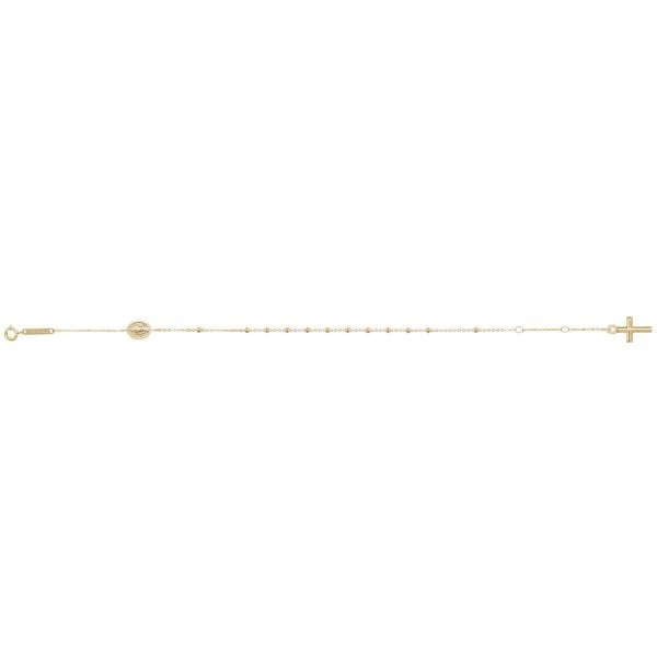 9ct Yellow Gold Ladies 7.5in Rosary Bracelet