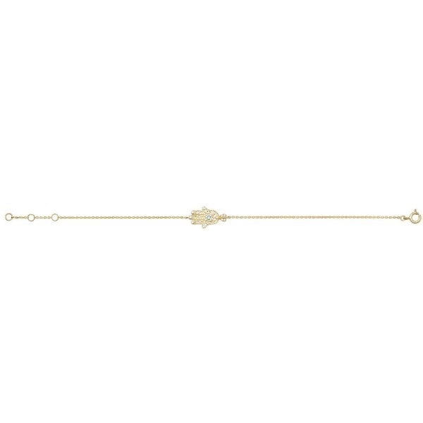 9ct Yellow Gold Ladies Hamsa Bracelet