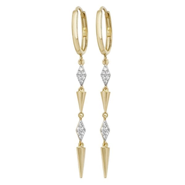 9ct Yellow Gold Drop Earrings