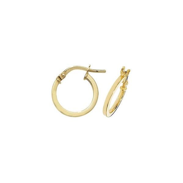 9ct Yellow Gold 10mm Hoop Earrings