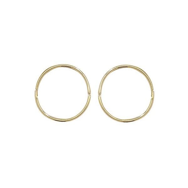 9ct Yellow Gold 14mm Hinged Sleepers