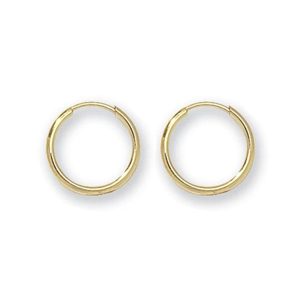 9ct Yellow Gold 10mm Sleepers
