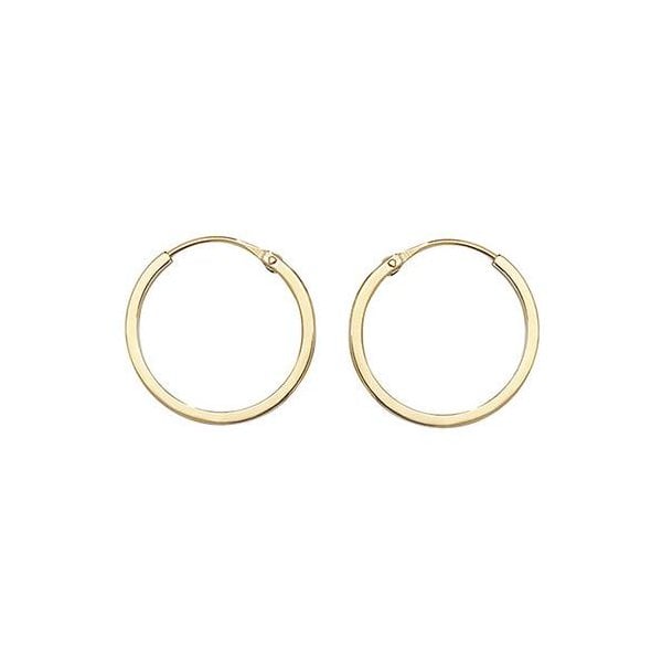9ct Yellow Gold 12mm Sleepers