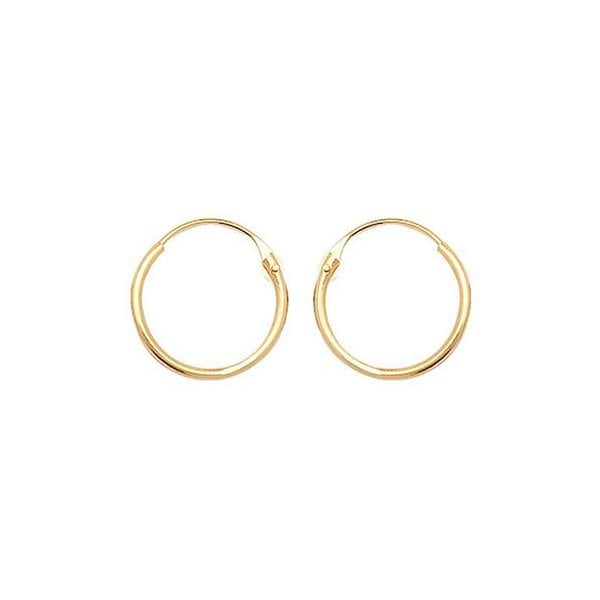 9ct Yellow Gold 9mm Hinged Sleepers