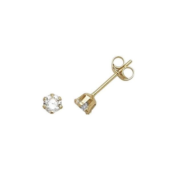 3mm CZ Stud Earrings