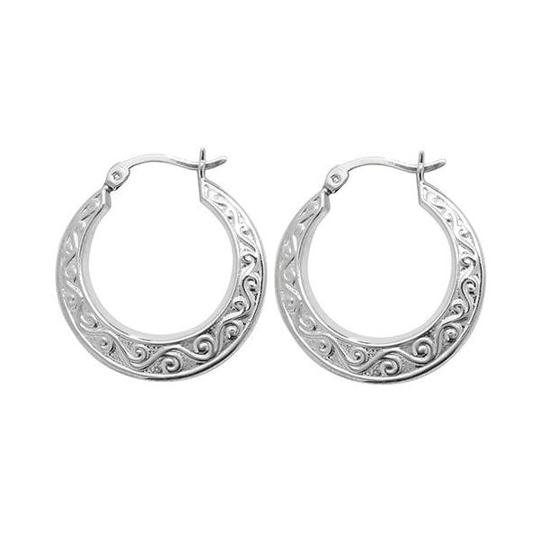 Silver Creole Earrings