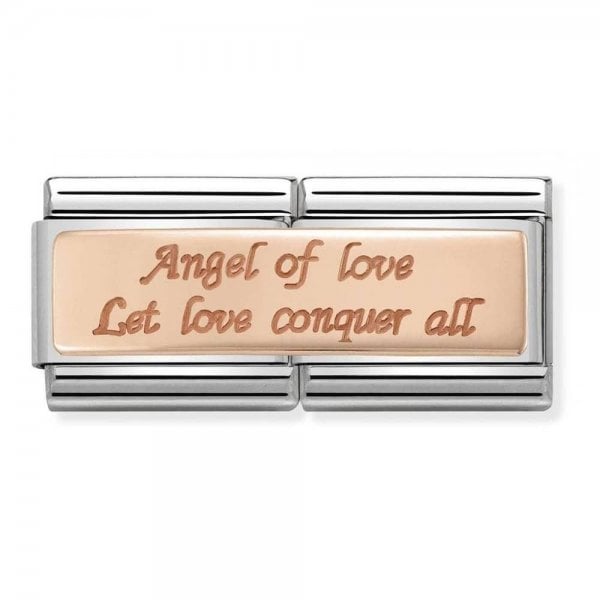 Rose Gold Angel of Love Double Charm