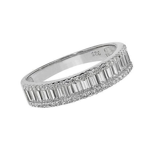 Silver Ladies CZ Ring