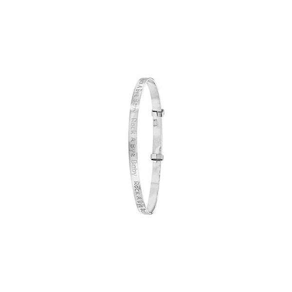 Silver Babies RockAByeBaby Expandable Baby Bangle