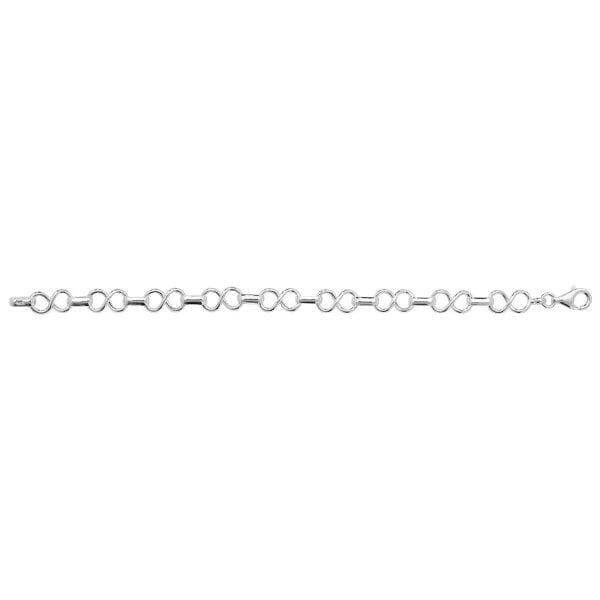 Silver Ladies Infinity Link Bracelet