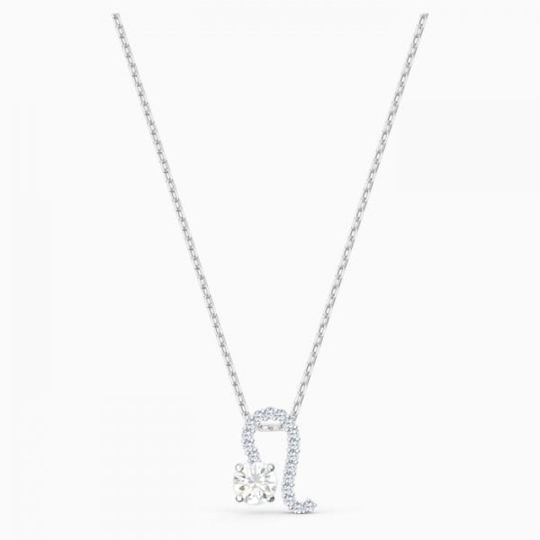 ZODIAC II PENDANT, LEO, WHITE, MIXED METAL FINISH