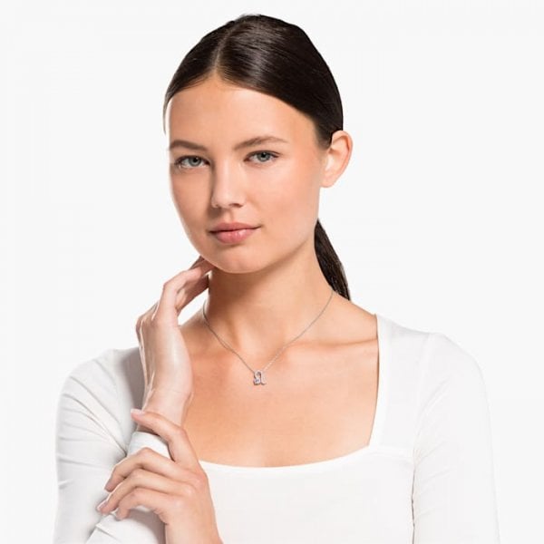 ZODIAC II PENDANT, LEO, WHITE, MIXED METAL FINISH