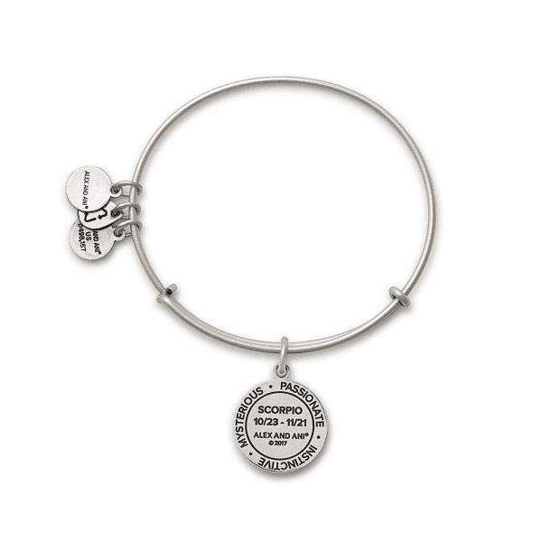 Rafaelian Silver Scorpio Zodiac Charm Bangle