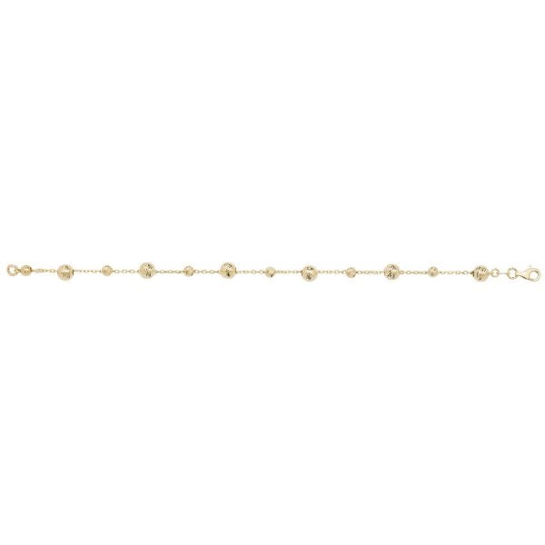 9ct Yellow Gold Ladies 7.5" DC Bracelet
