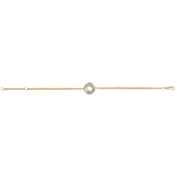 9ct Yellow/White Gold Ladies 7.5" Bracelet