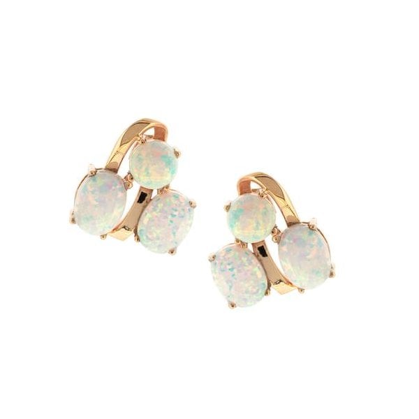9CT R/G 1 X ROUND C.OPAL & 2 OVAL