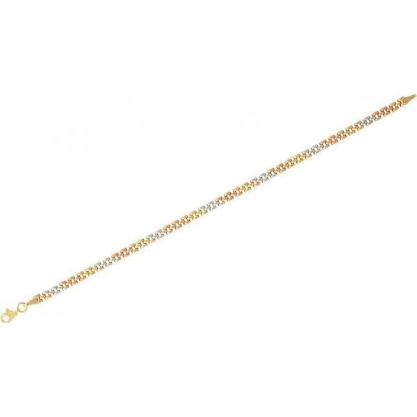 9CT YWR 3 ROW PANTHER BRACELET