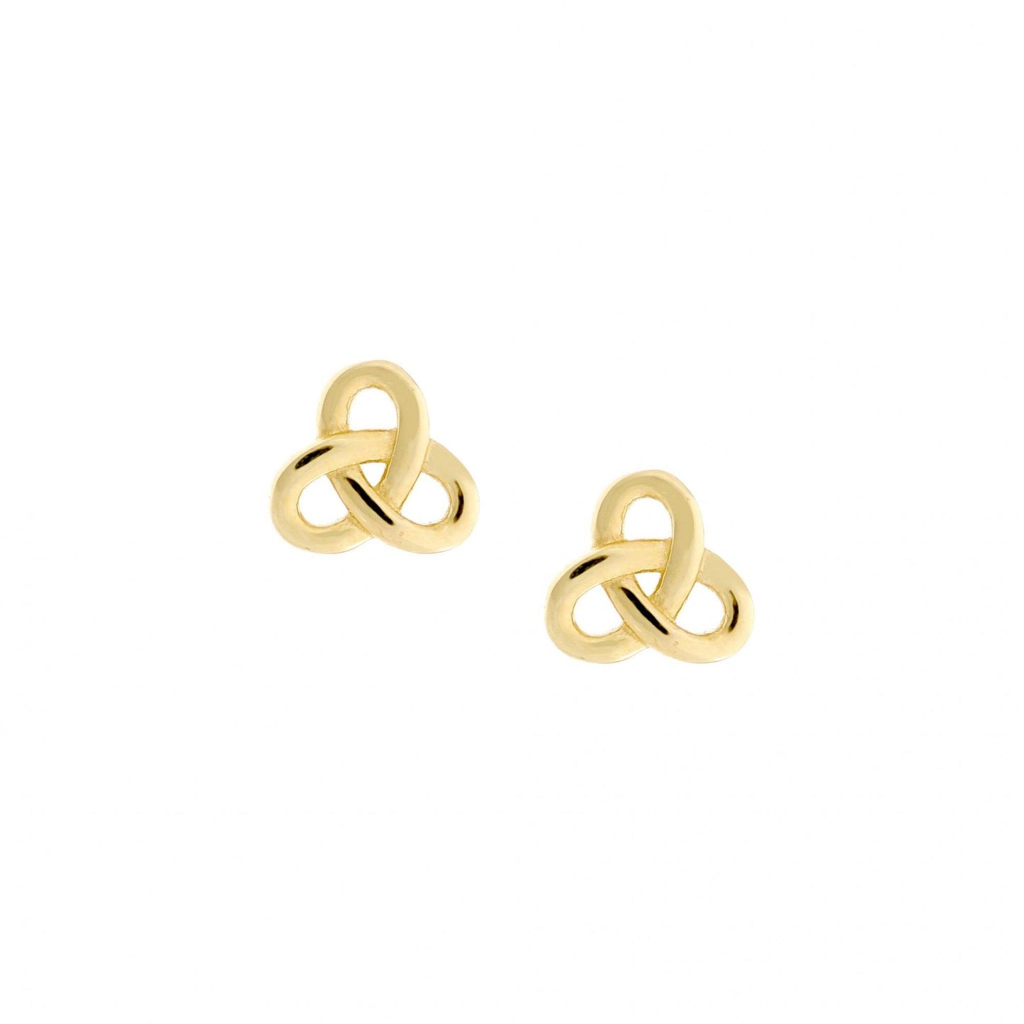 9CT Y/G PLAIN CUT OUT CELTIC STUD