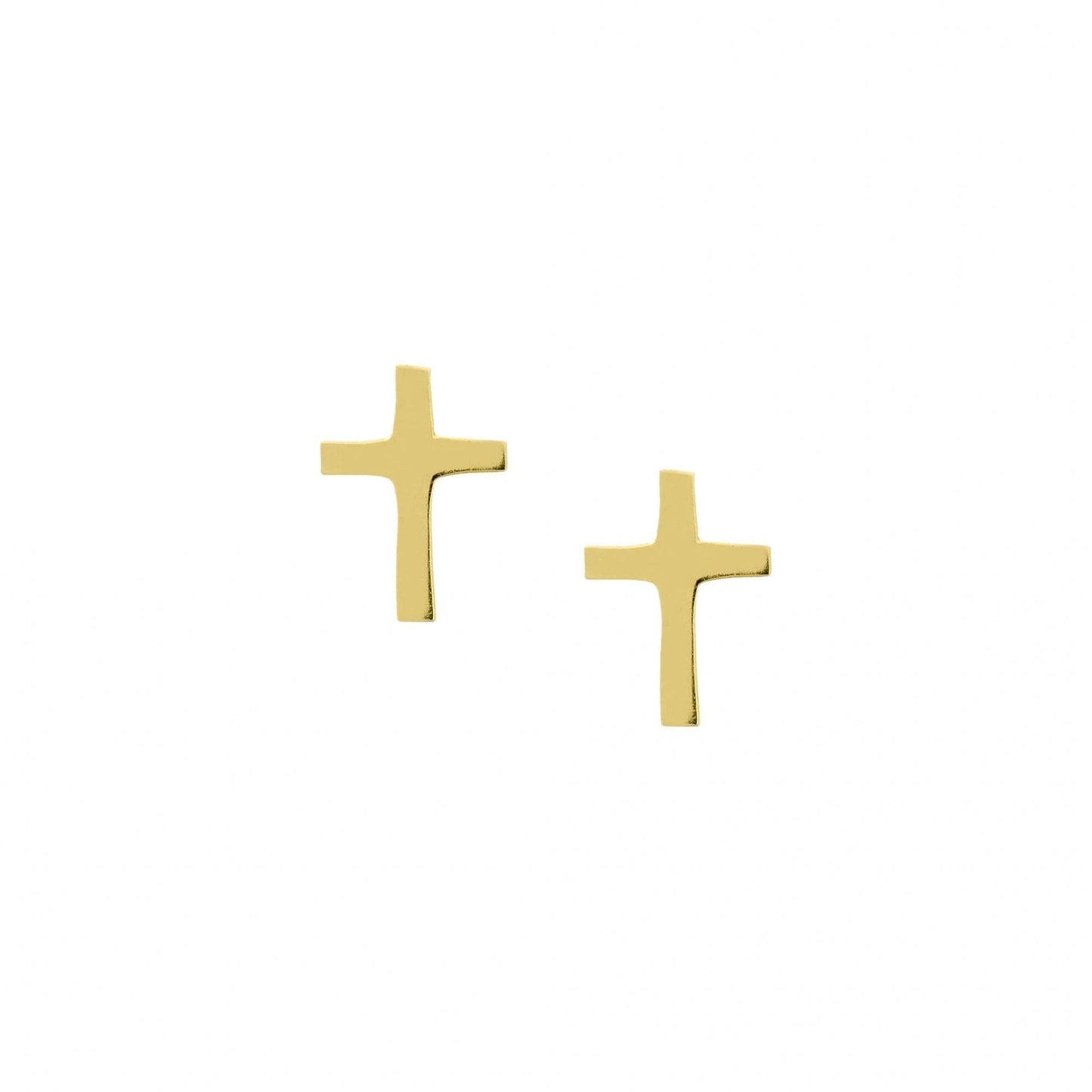 9CT Y/G CROSS STUDS