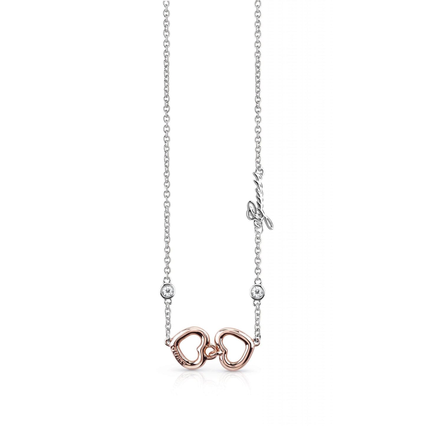 Two-Tone Steel and Rose Plate Grace Necklace
