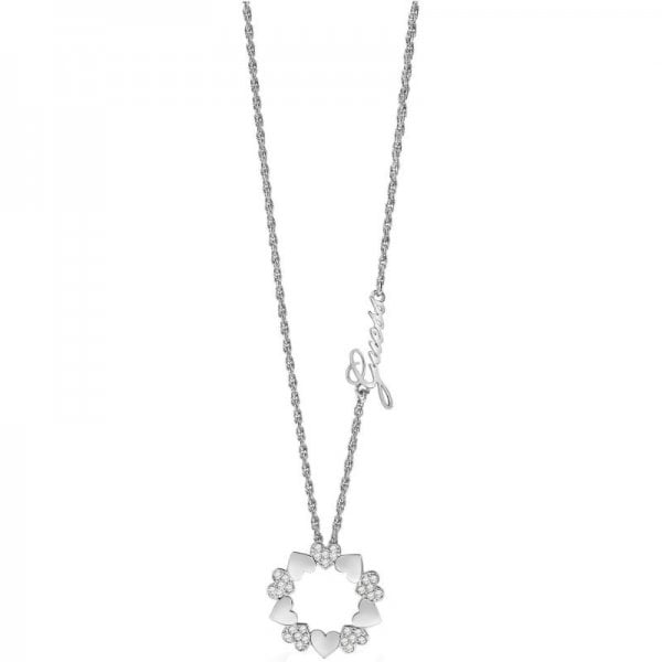 Heart Bouquet Silver Necklace