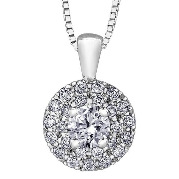 18ct WG/PD Diamond Pendant