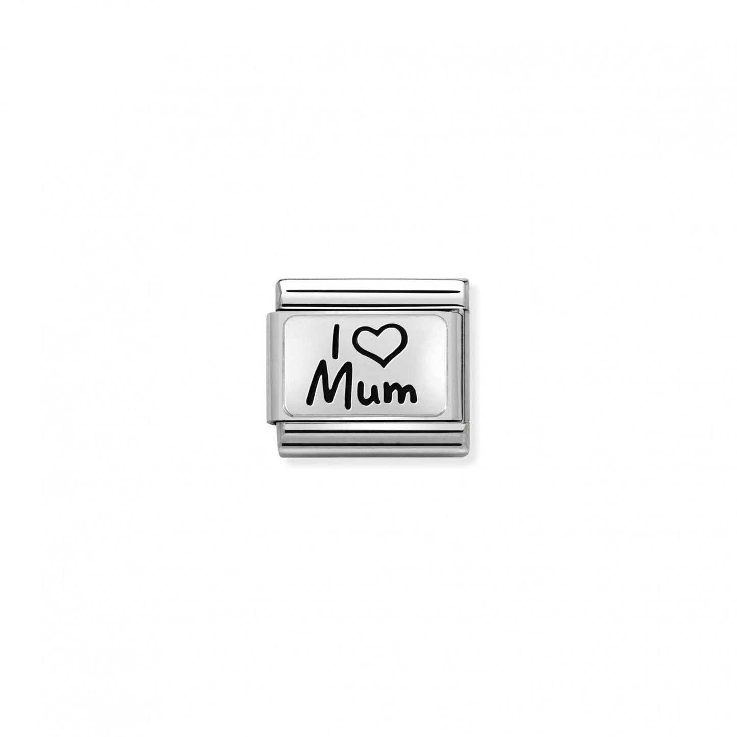 Silver I Love Mum Charm
