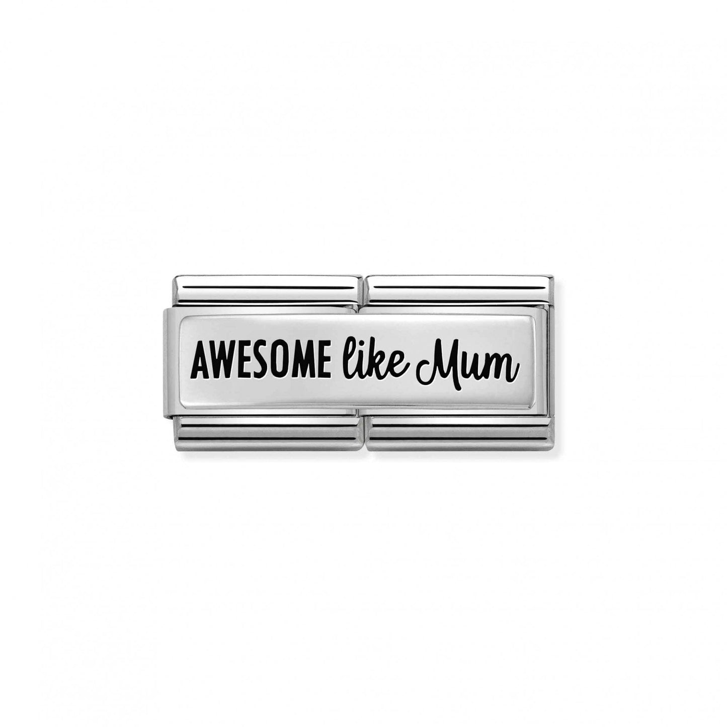 Silver Awesome Like Mum Double Charm