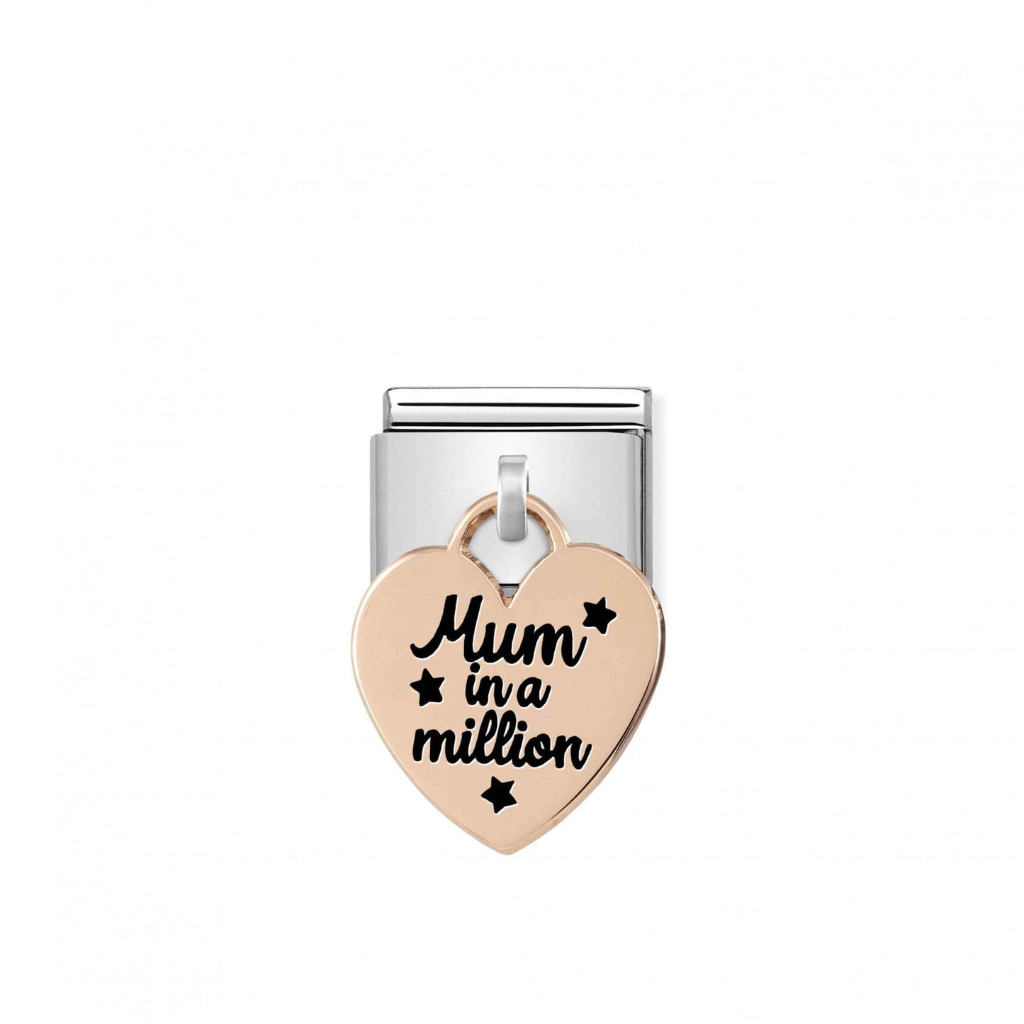 Classic Engraved Mum In a Million 9k Rose Gold Charm