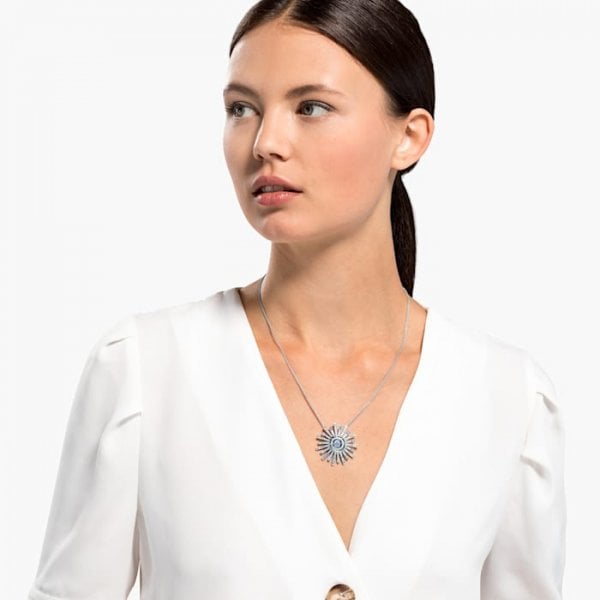 Sunshine Blue & White Crystal Necklace