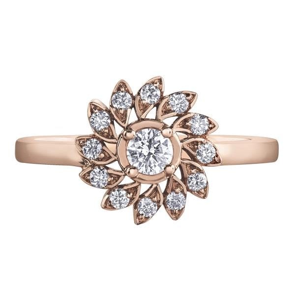 9CT RG .30CT TW DIAMOND RING