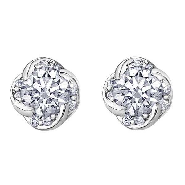 18CT WG/PD .20CT DTW DIAMOND EARRINGS