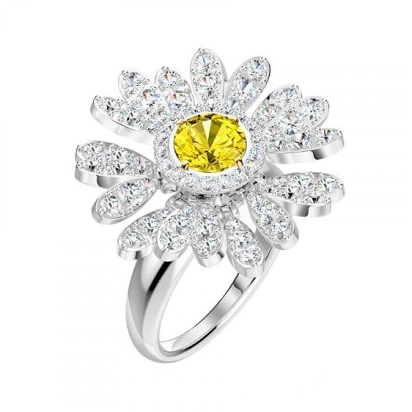 Eternal Flower Ring, Yellow, Mixed metal finish