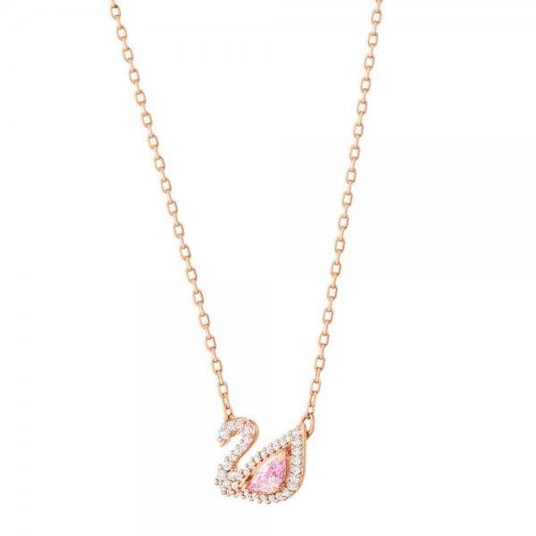 DAZZLING SWAN NECKLACE CZMO/RO