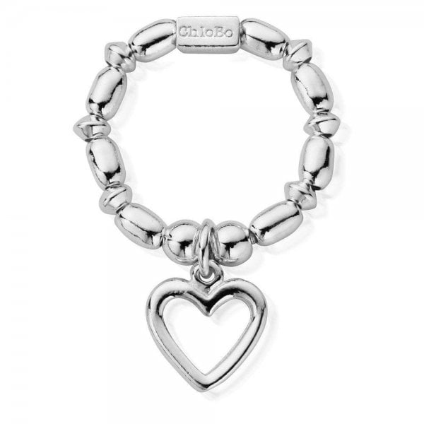 Chlobo Mini Rice Open Heart Ring