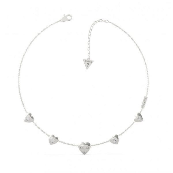 GUESS IS FOR LOVERS SILVER NECKLACE