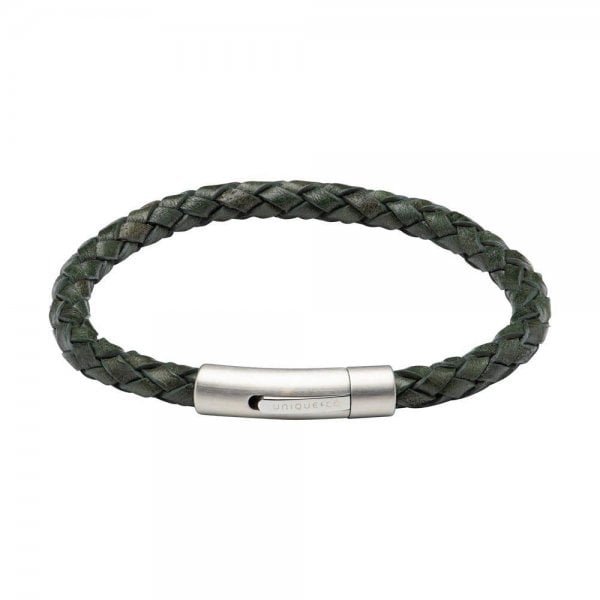 Dark Green Leather Bracelet